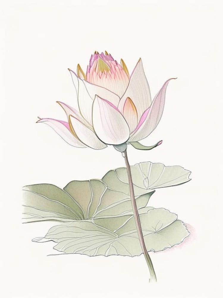 Early Lotus Pencil Illustration 2