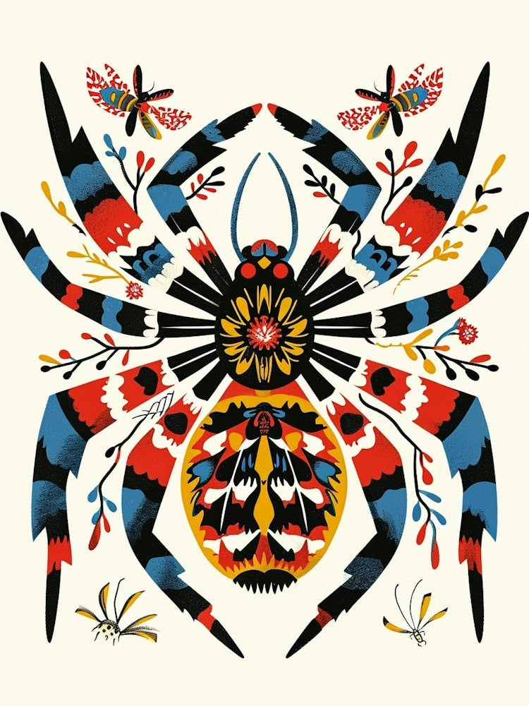 Colourful Insect Illustration Spider 6