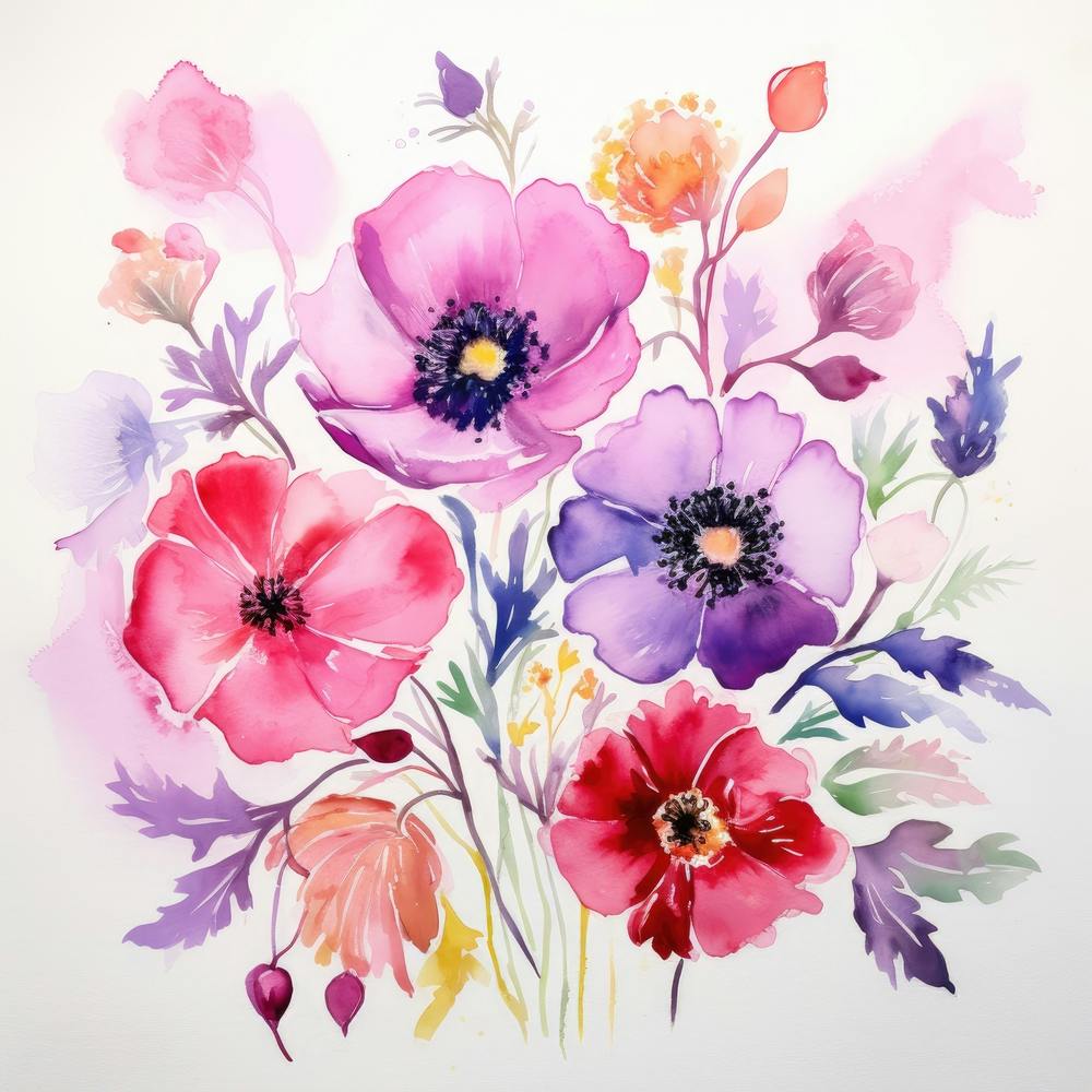 Watercolor Flowers 6