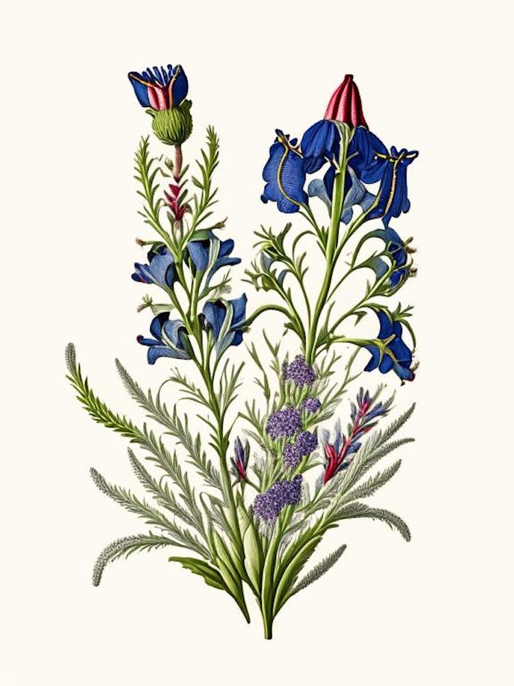 Veronica Wildflower Vintage Botanical 2