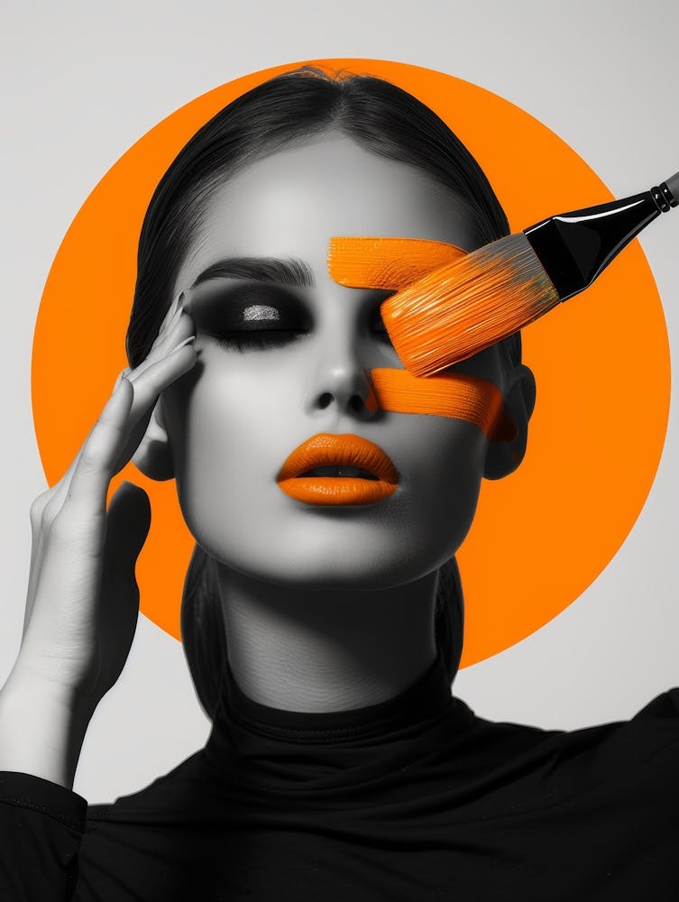 Portrait Of A Woman With Makeup