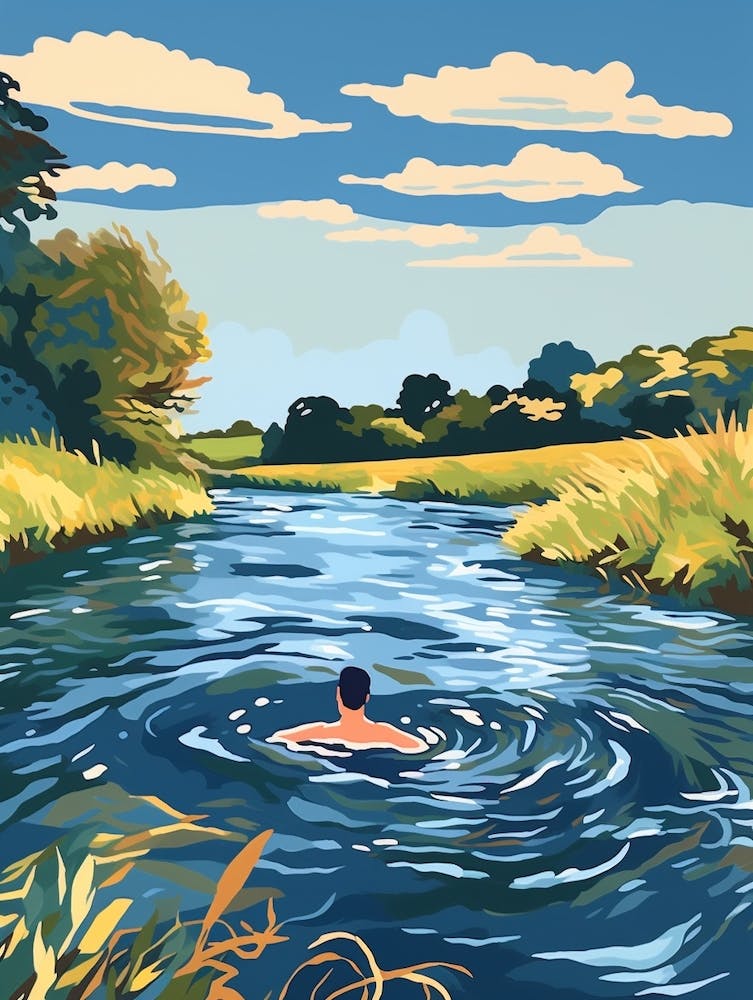 Wild Swimming At River Great Ouse Bedfordshire 1