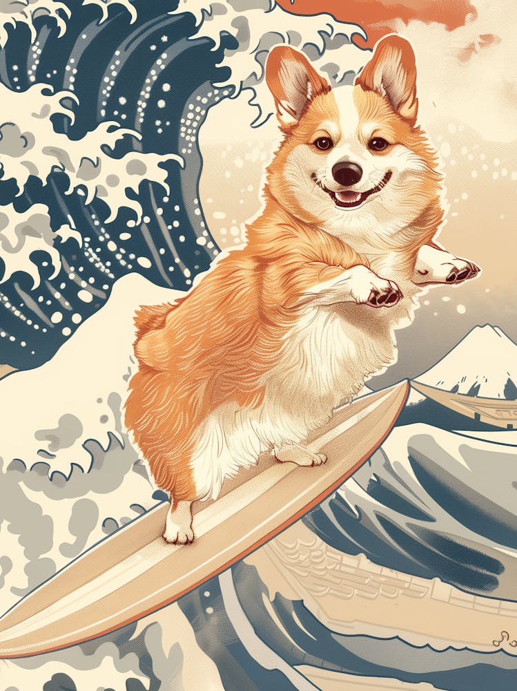 The Great Wave of Corgi