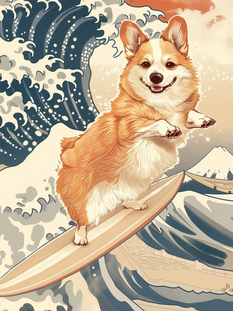 The Great Wave of Corgi