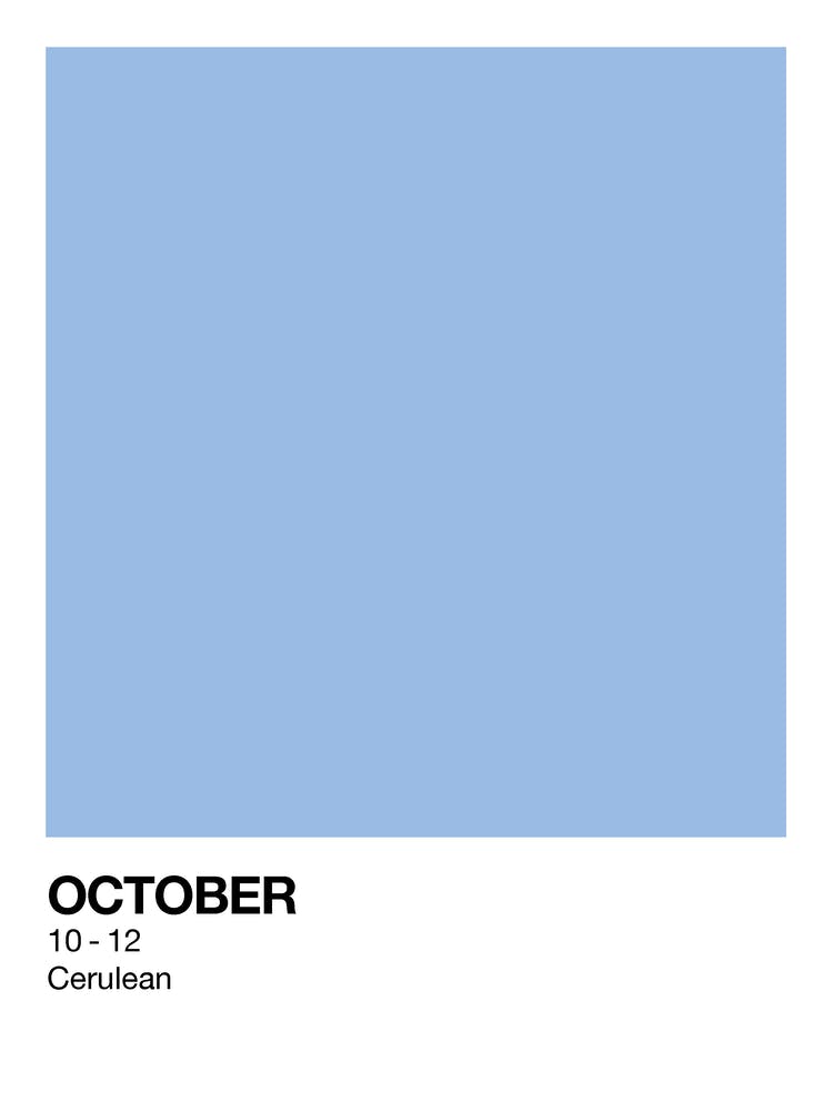 October Birth Month Colour Blue