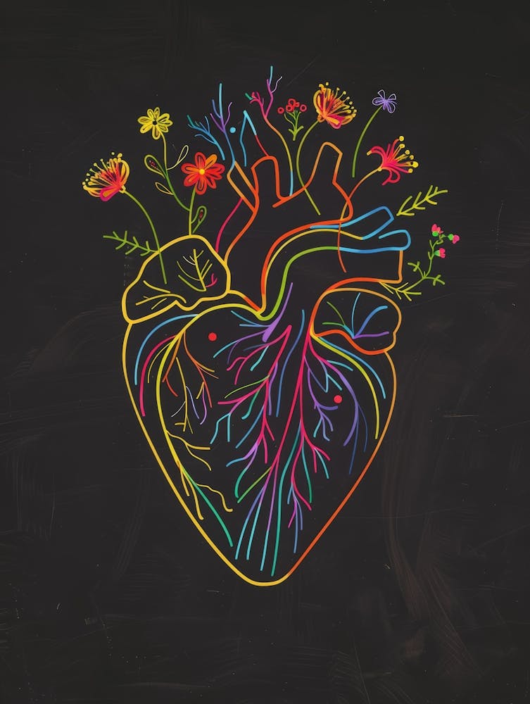 Heart With Flowers 9