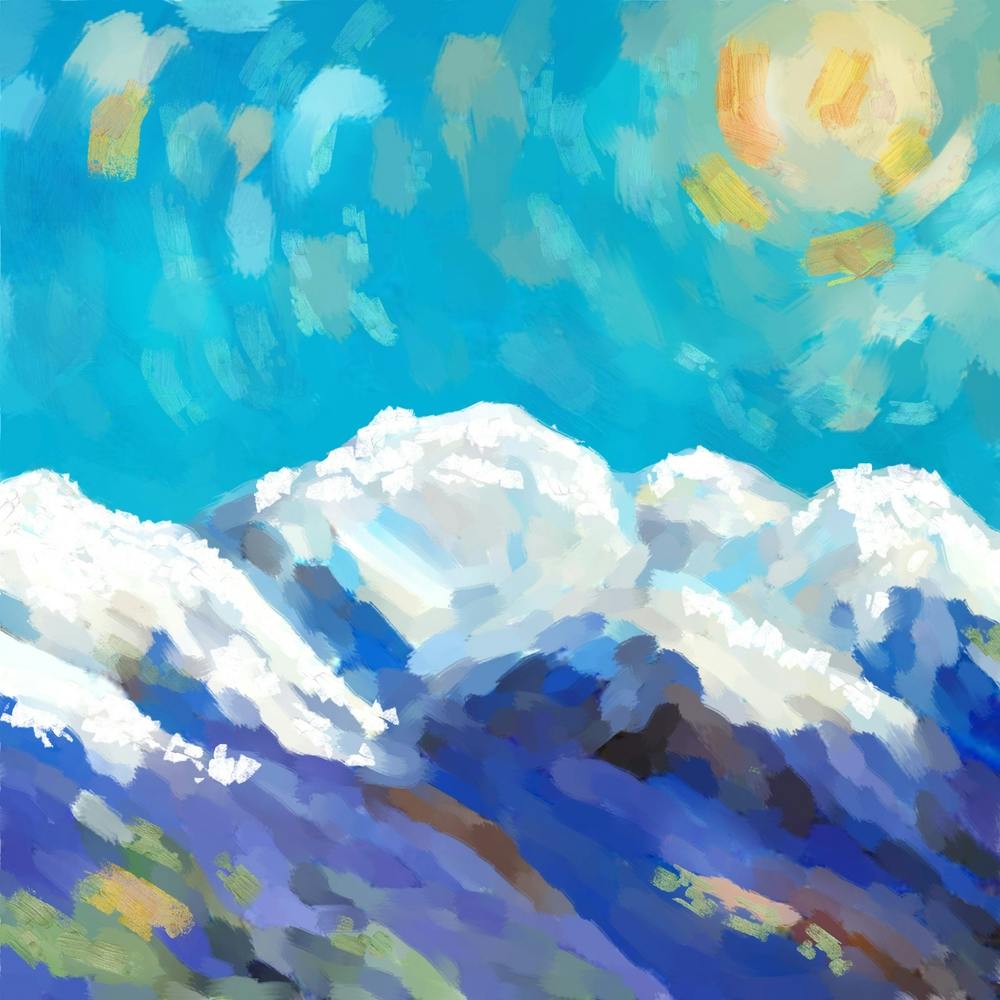 Sunny day in the mountains