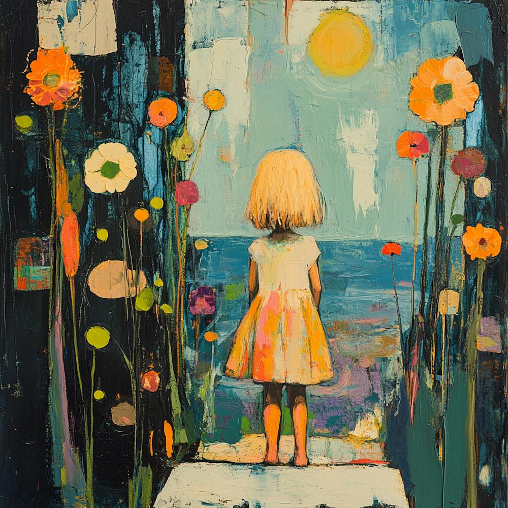 Little Girl At The Beach