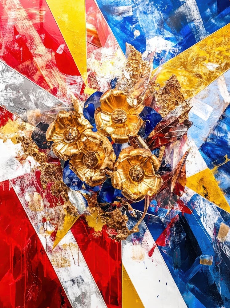 Golden Flowers 15022