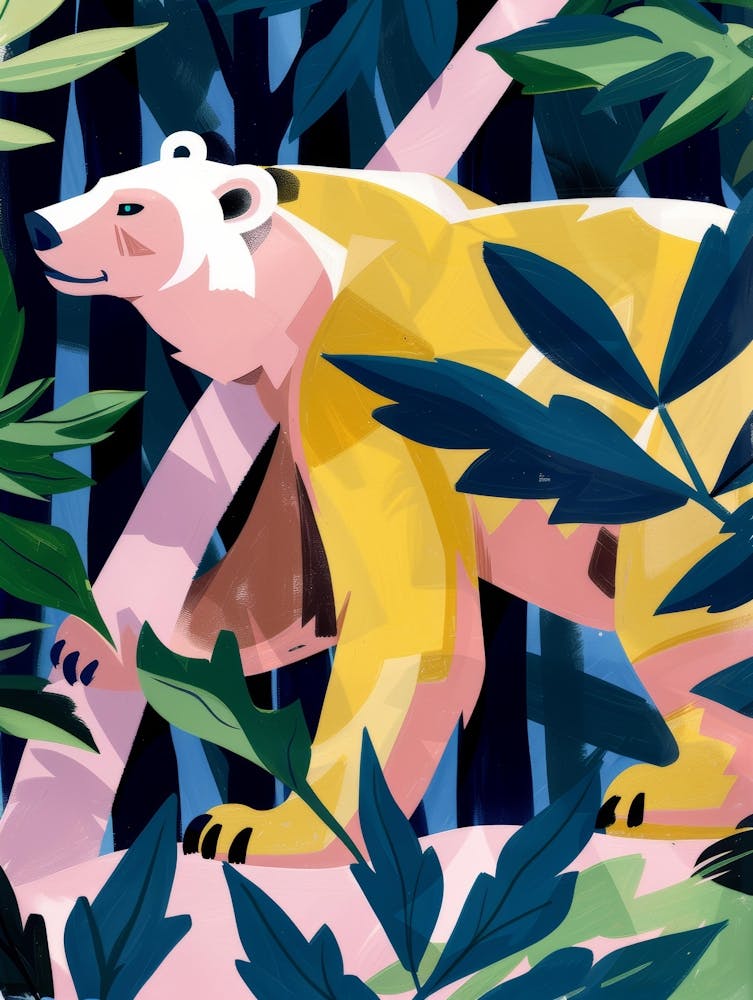 Polar Bear In The Jungle