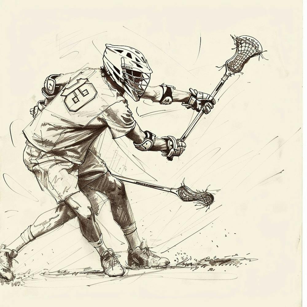 Lacrosse Player In Action