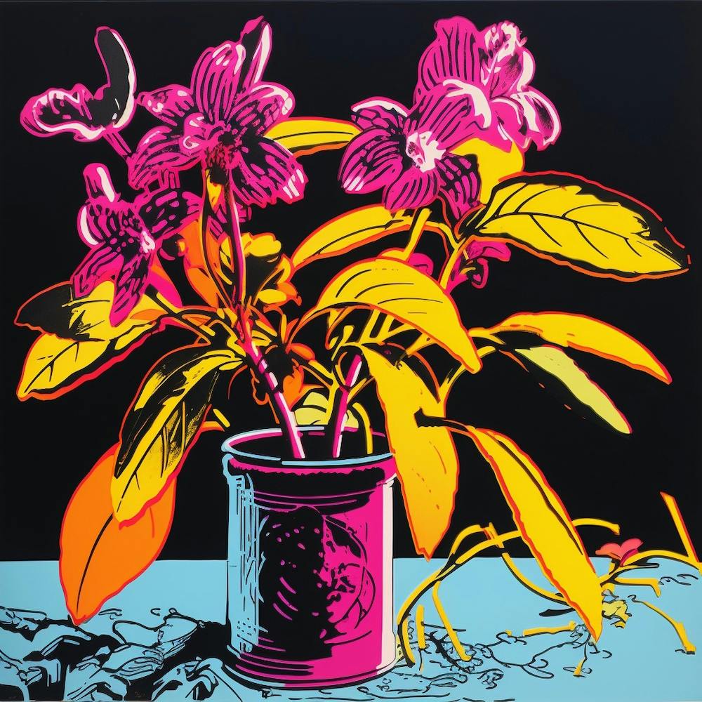Monkey Orchid 2 Pop Art Illustration Square