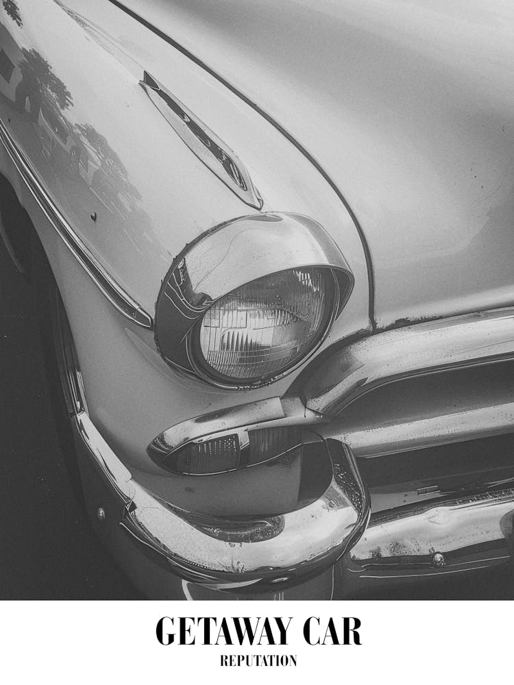 Taylor Swift Getaway Car Reputation Swifie Merch Black And White