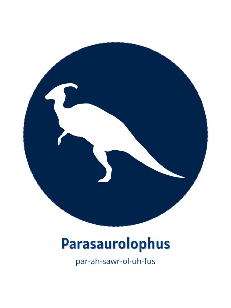 Dinosaur Parasaurolophus Blue Nursery