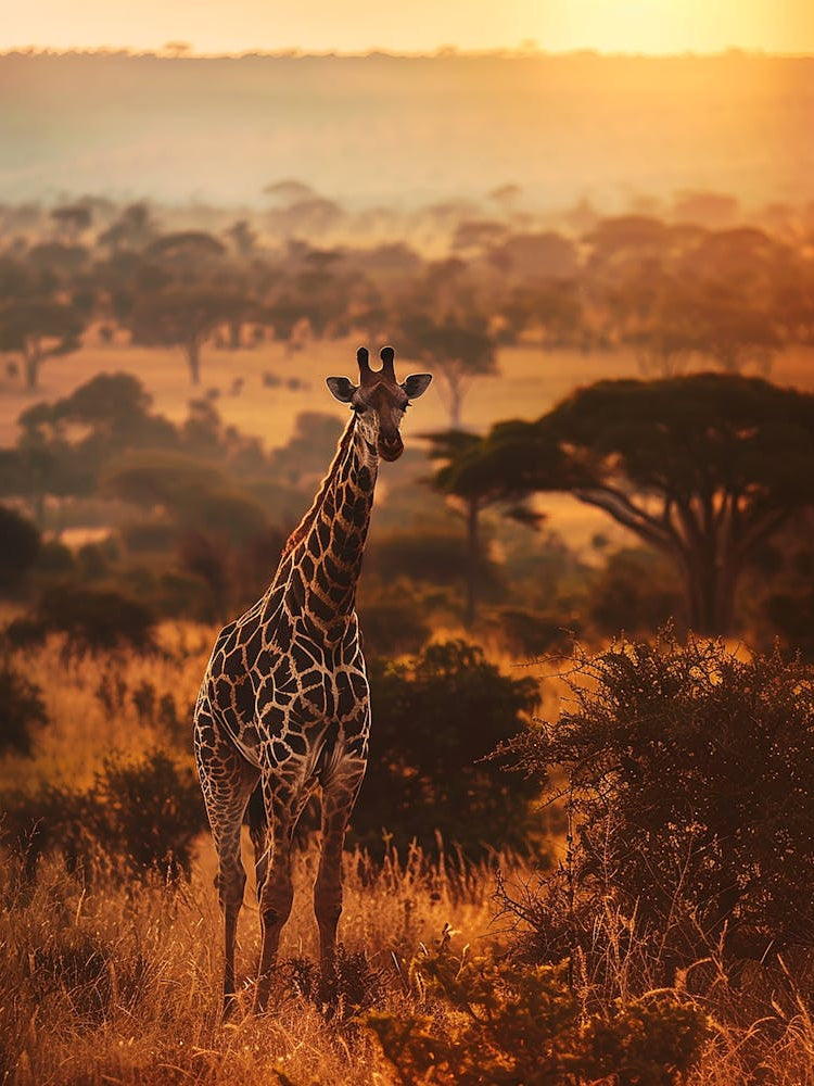 Giraffe At Sunset 2