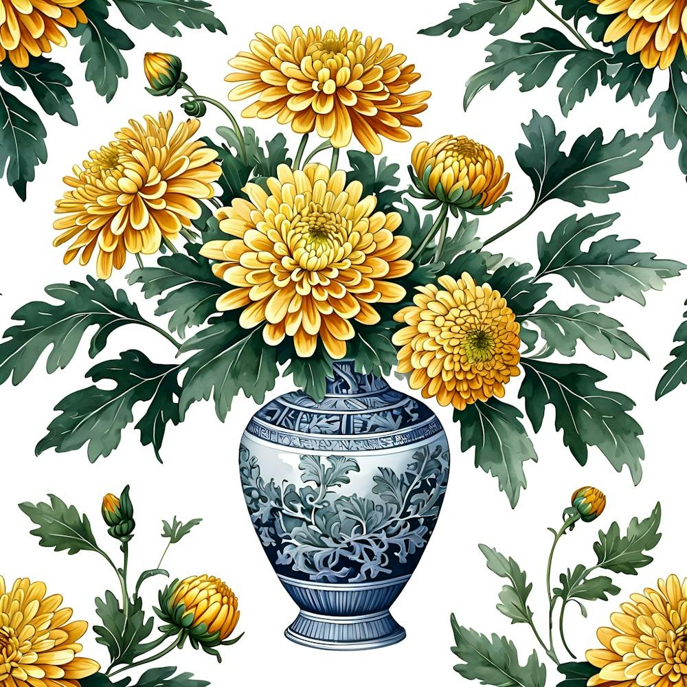 Chrysanthemums In A Vase 2