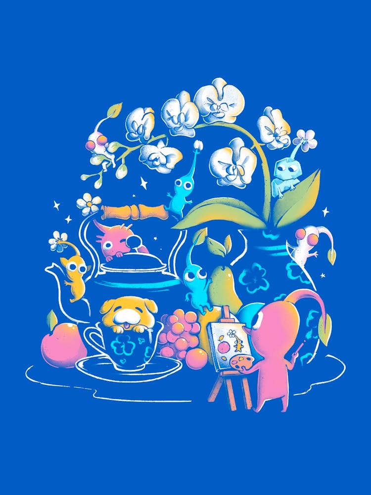 Tiny Artists - Geek Cute Video Game Plants Painting Gift 1