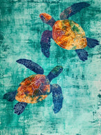 Gouache Sea Turtle Friends