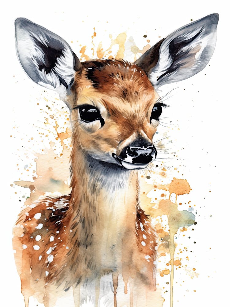 Baby Deer Watercolour Nursery 2