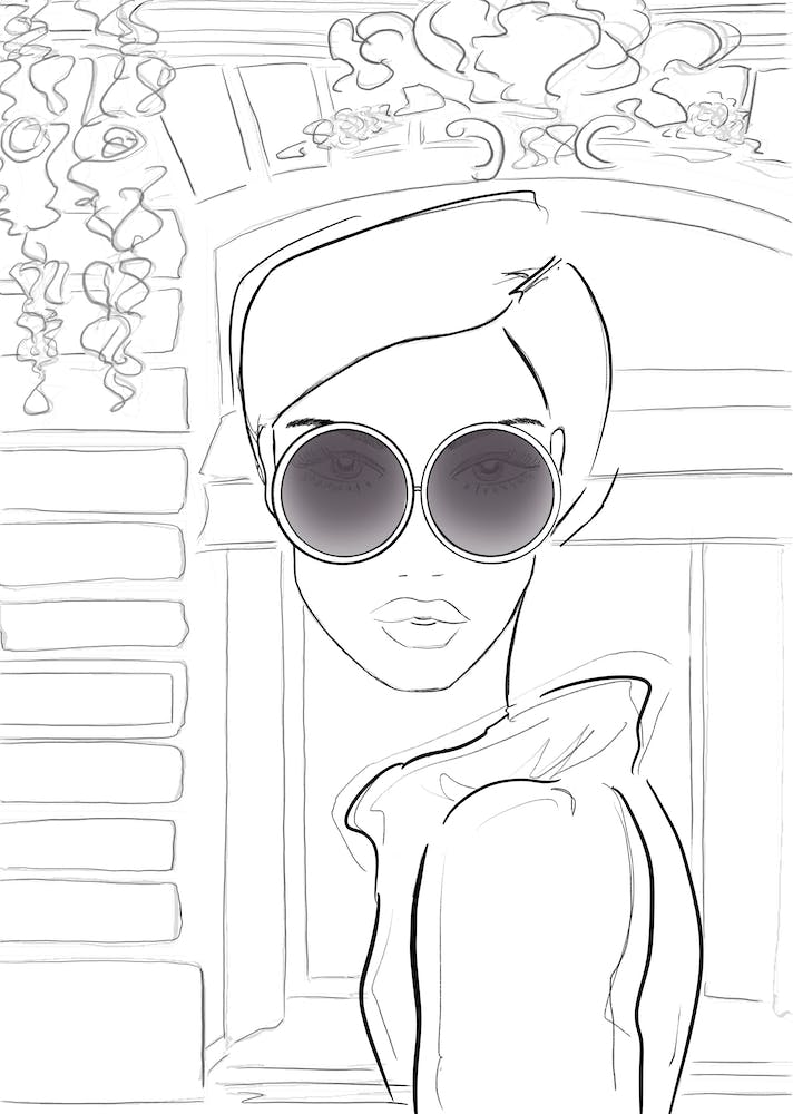 Chic Monochrome Sketch