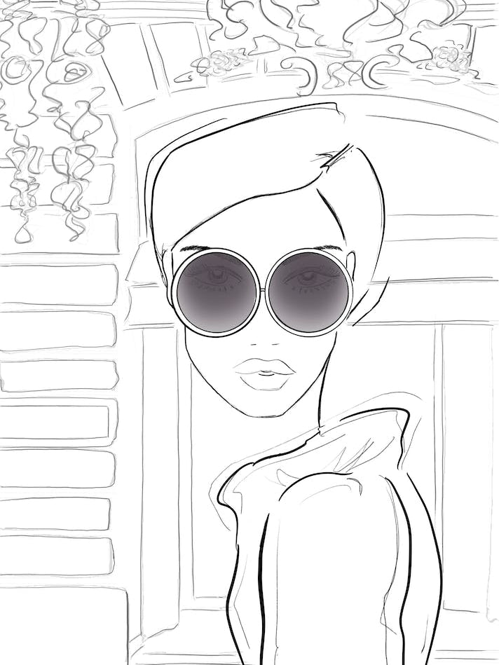 Chic Monochrome Sketch
