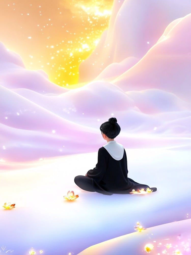 Meditation im Schnee
