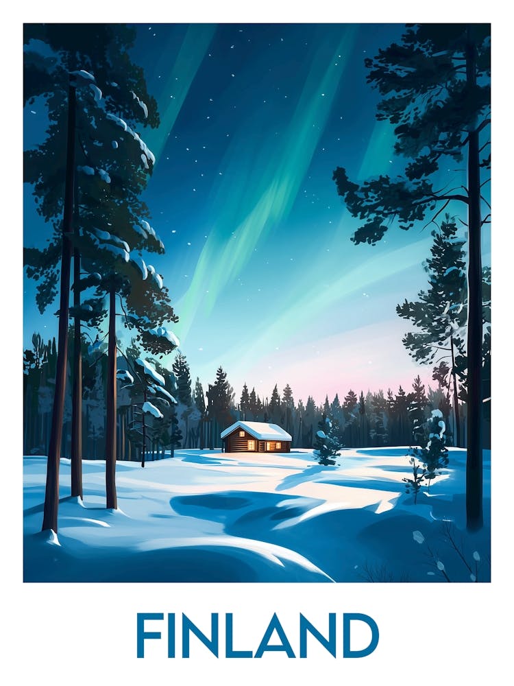 Affiche de voyage Finland