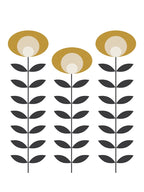 Scandi Flower Print Yellow