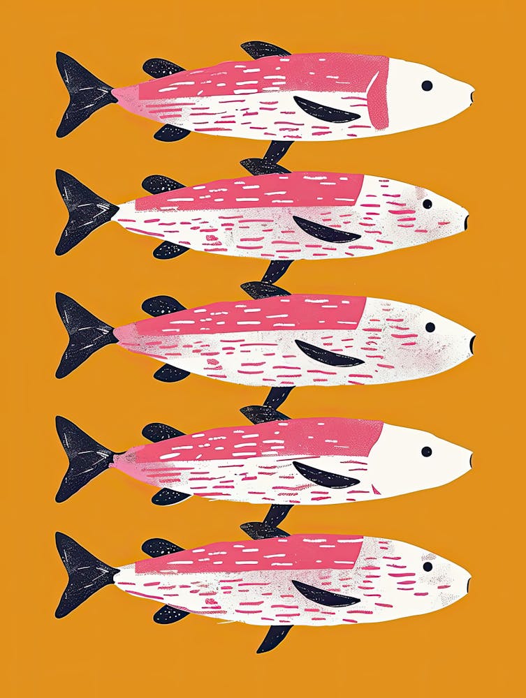 Nautical Rhythm Fish Poster