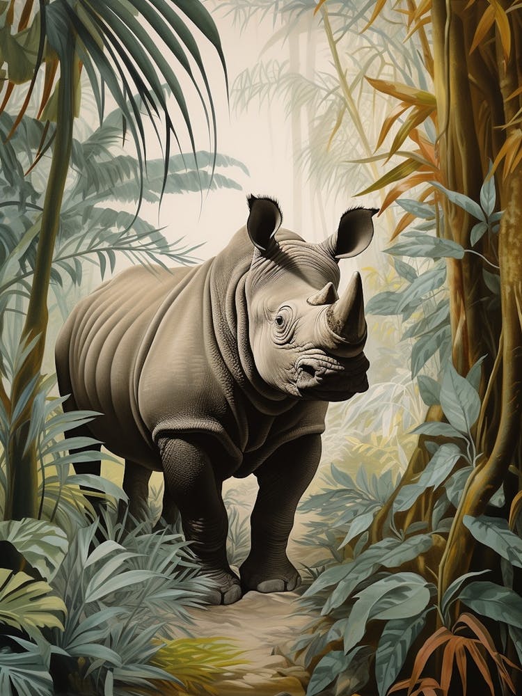 Rhino Exploring The Forest 10