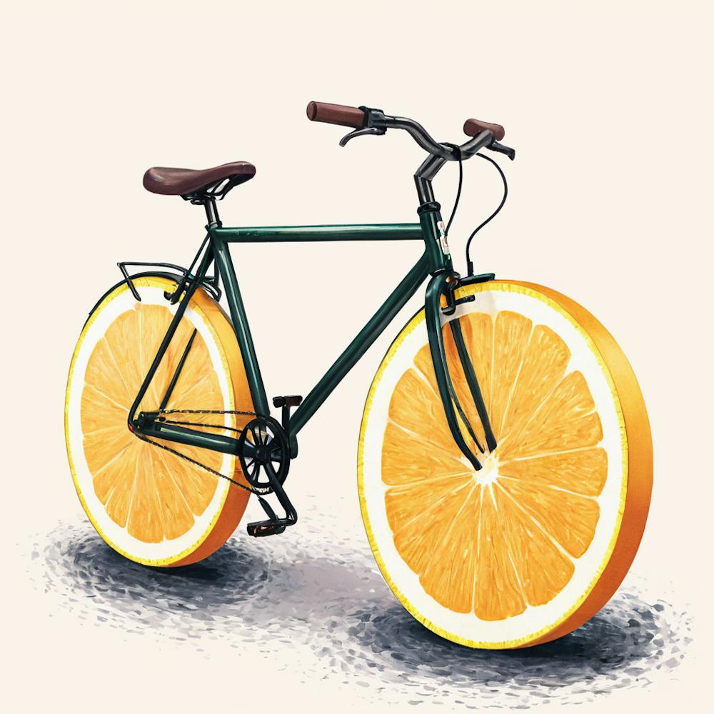 Orange Bicycle 15