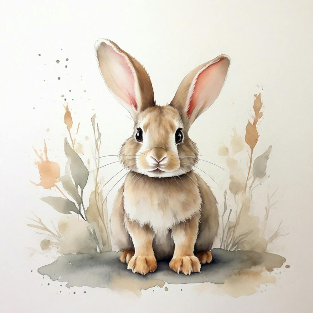 Watercolor Bunny