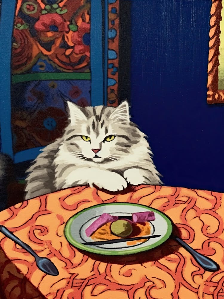 White Cat And Pasta 6
