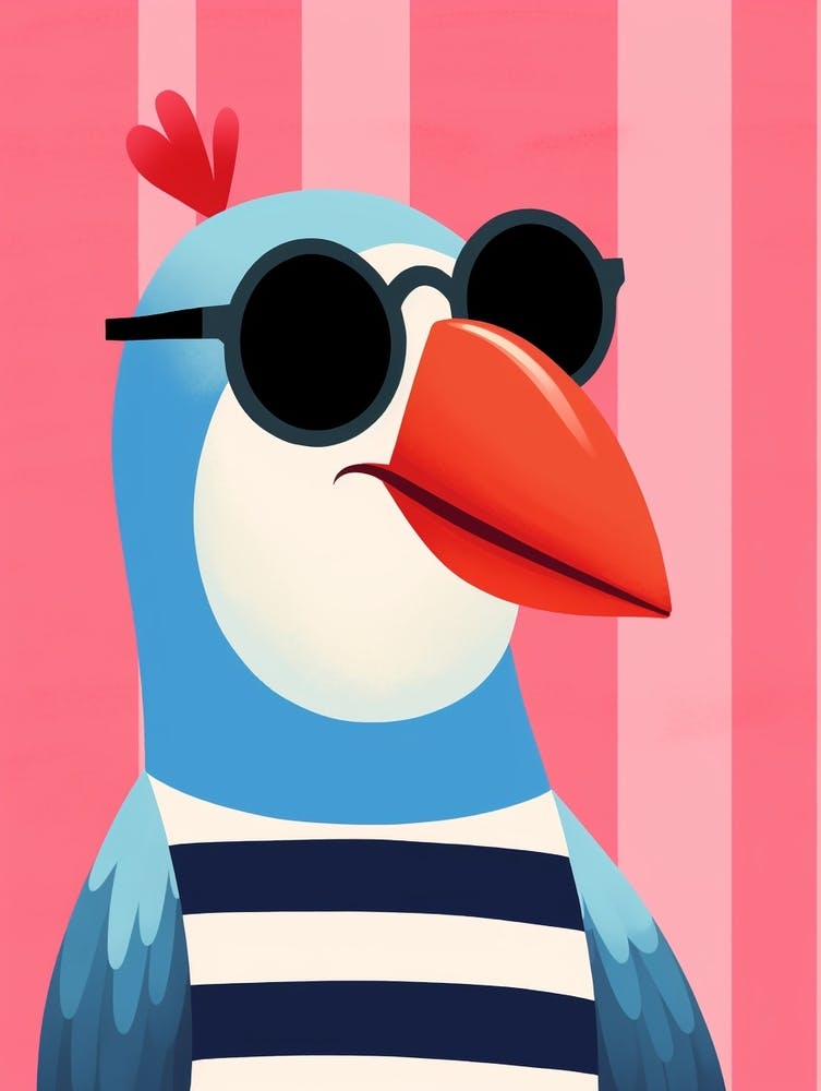 Little Macaw 3 Wearing Sunglasses