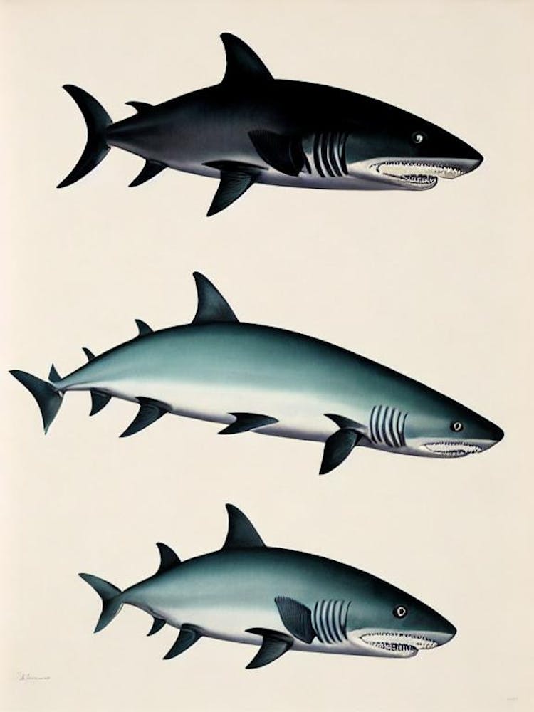 Ghost Shark Vintage Poster