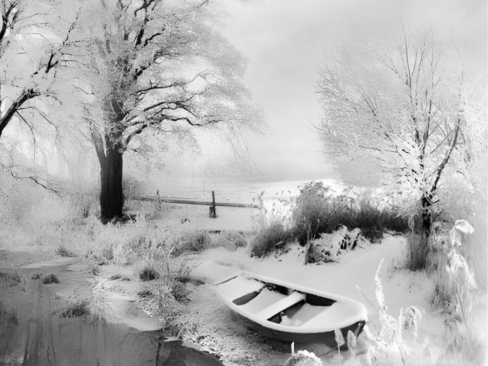 Boat In The Snow