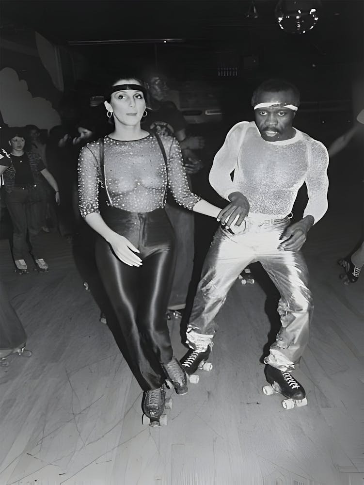 Cher Skating At Casablanca Records Party