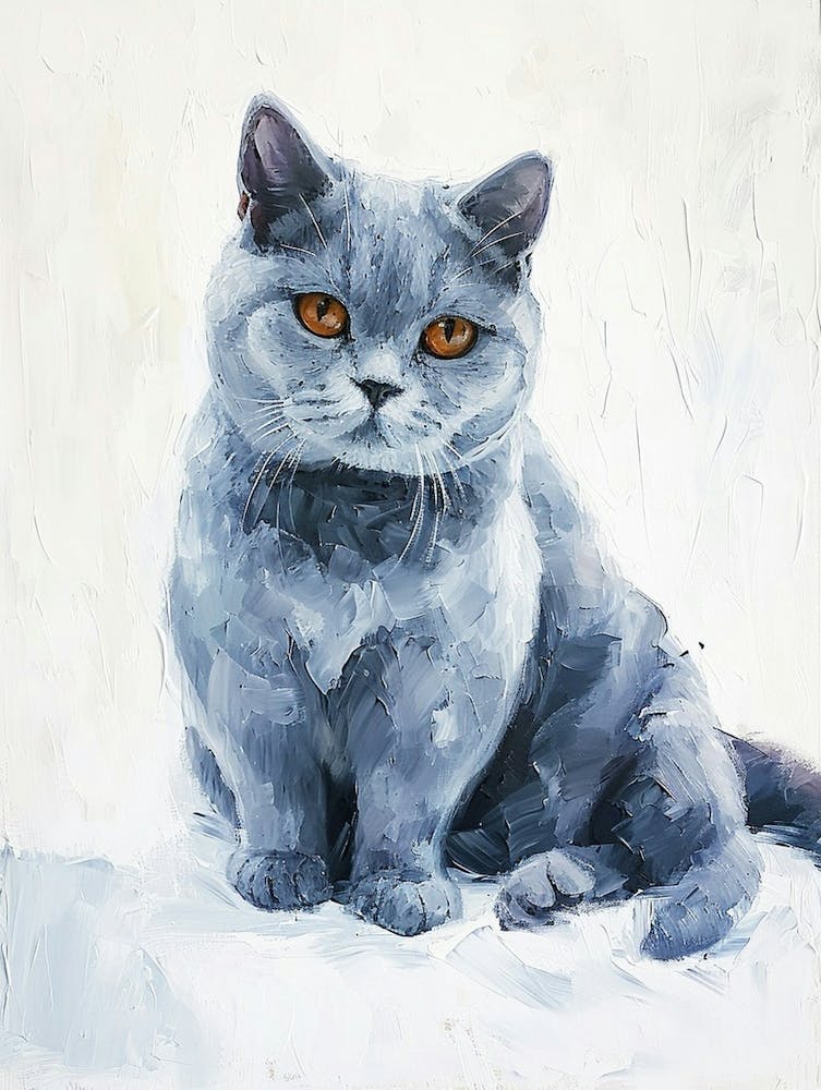British Shorthair Cat Painting 4