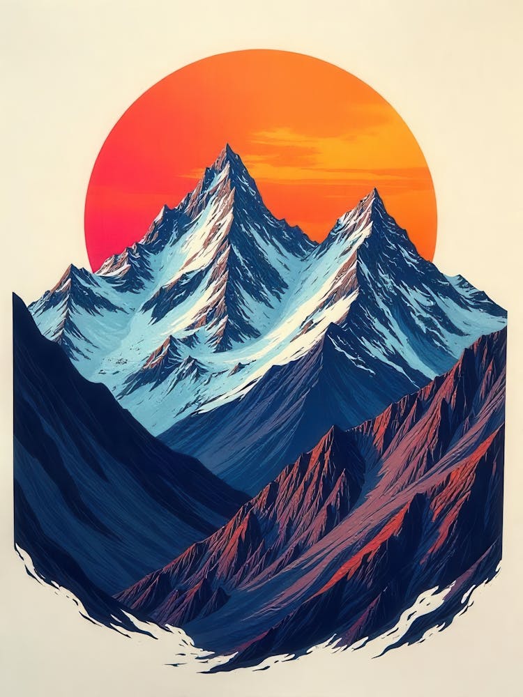 Mountains At Sunset 3