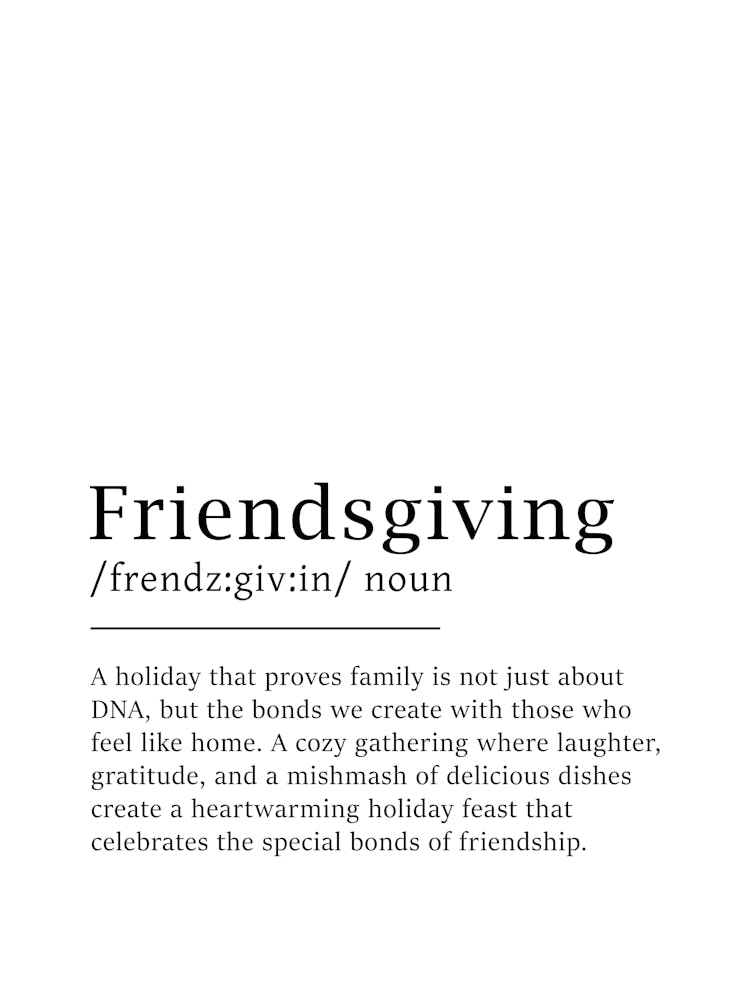 Friendsgiving Definition Poster - Dictionary