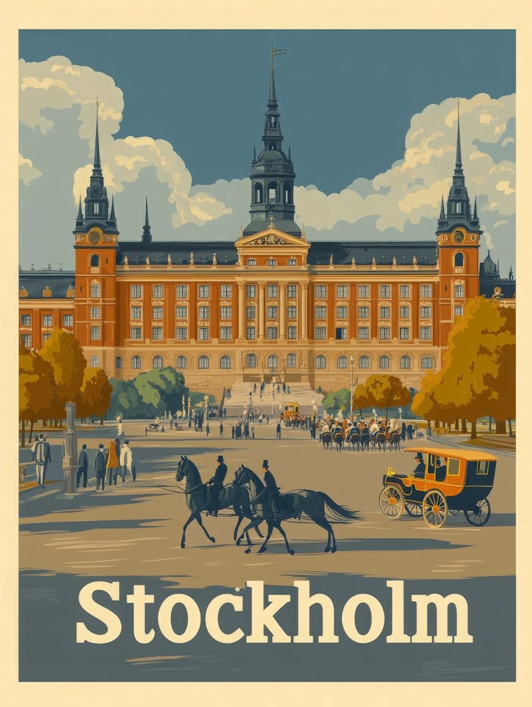 Aihrgdesign A Classic 1960s Travel Poster For Stockholm