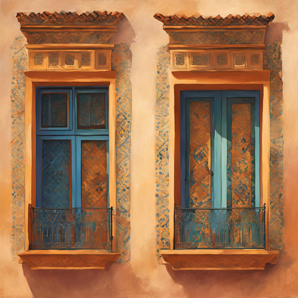 Fenster Marrakesch im Stil von Matisse