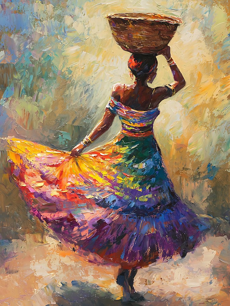African Woman With Basket 9