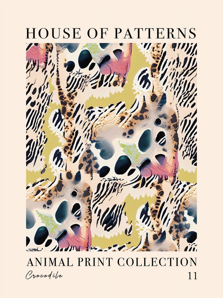 House Of Patterns Crocodile Animal Print Pattern 7