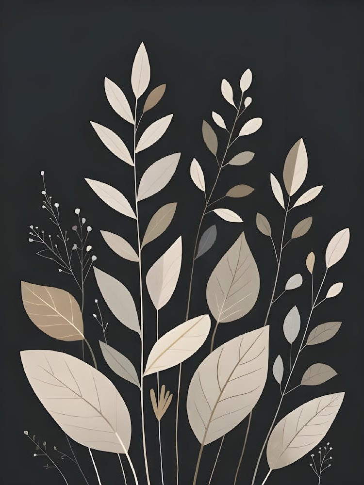 Abstract Leaves Canvas Print 7