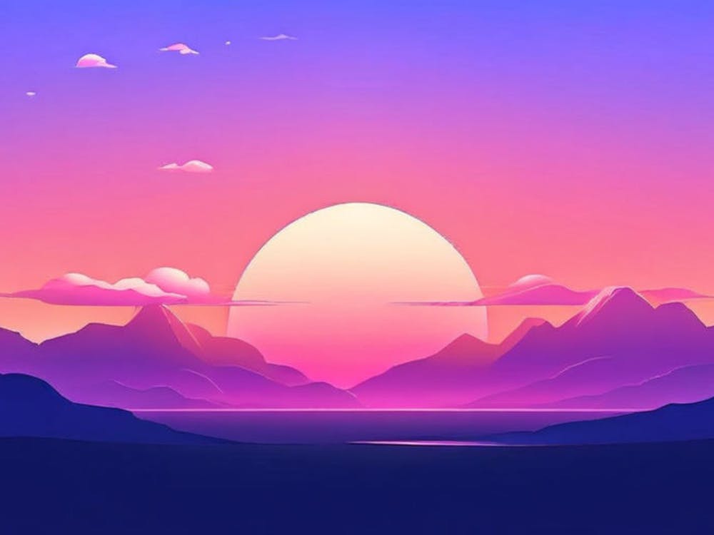 Sunset In The Mountains 12