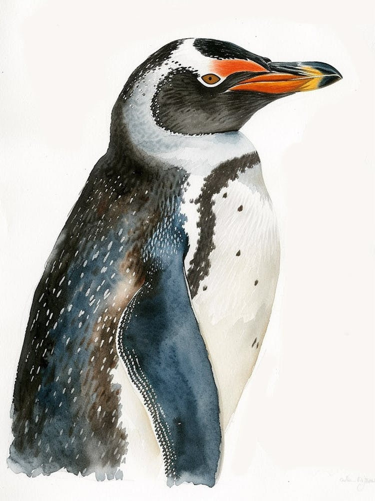Humboldt Penguin Deception Island Watercolour Painting 3