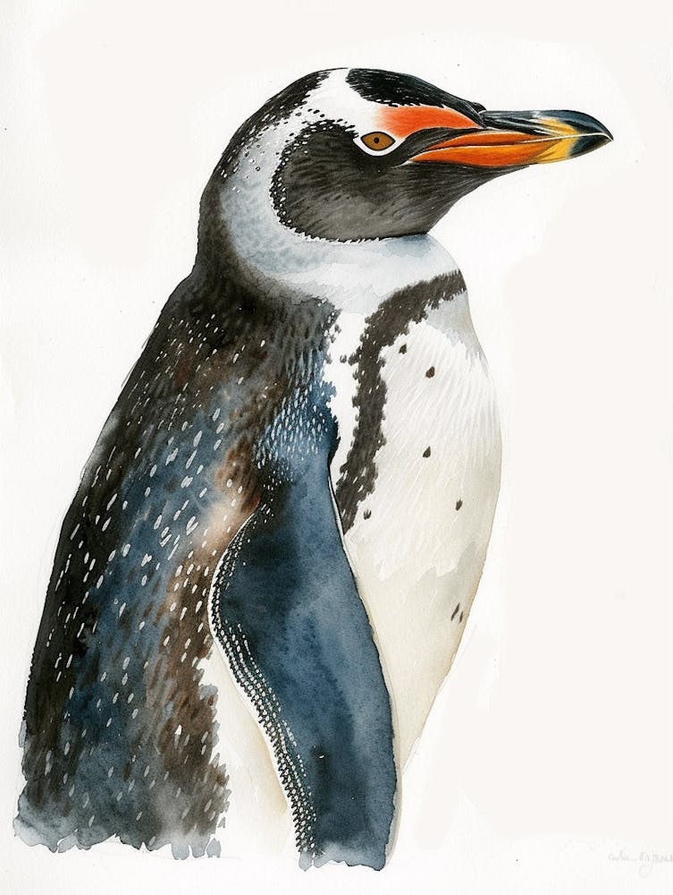 Humboldt Penguin Deception Island Watercolour Painting 3