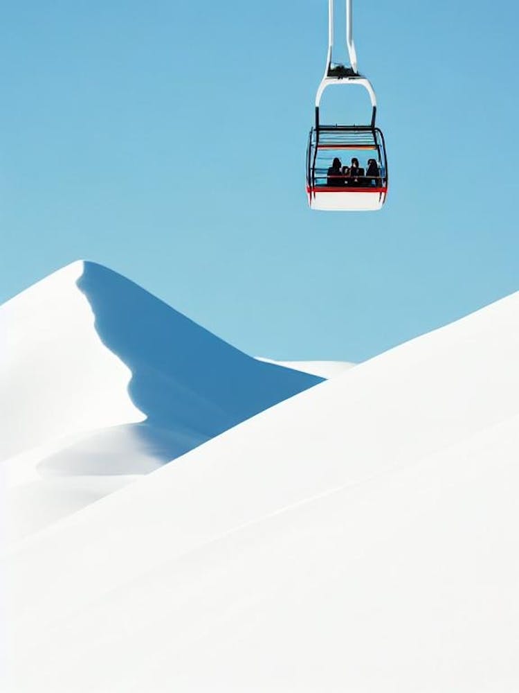 Popova Sapka, North Macedonia Minimal Skiing Poster