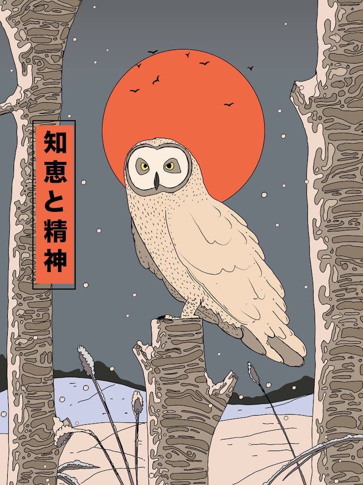 Owl In The Snow